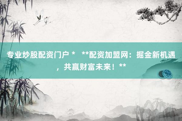 专业炒股配资门户 *   **配资加盟网：掘金新机遇，共赢财富未来！**