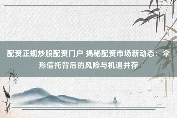 配资正规炒股配资门户 揭秘配资市场新动态：伞形信托背后的风险与机遇并存