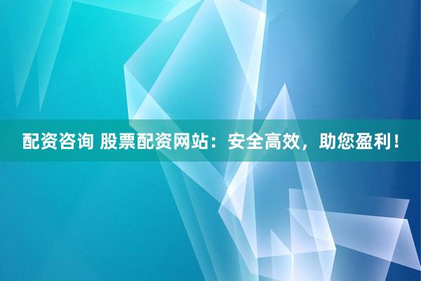 配资咨询 股票配资网站：安全高效，助您盈利！