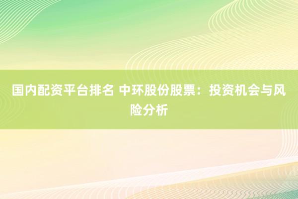 国内配资平台排名 中环股份股票：投资机会与风险分析
