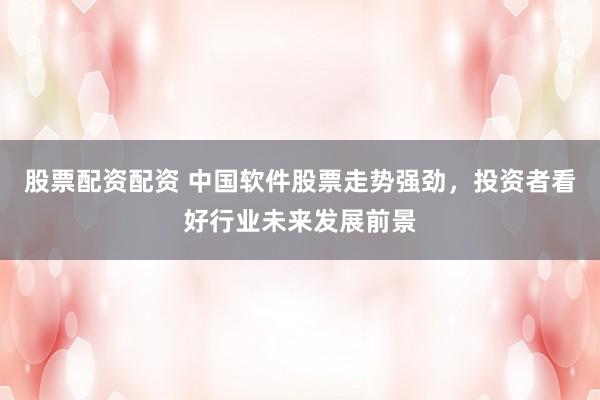 股票配资配资 中国软件股票走势强劲，投资者看好行业未来发展前景