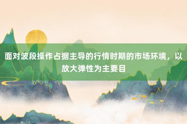 面对波段操作占据主导的行情时期的市场环境，以放大弹性为主要目
