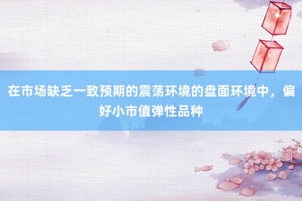 在市场缺乏一致预期的震荡环境的盘面环境中，偏好小市值弹性品种